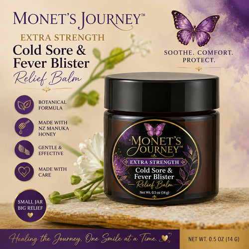 Monets Journey Extra Strength Cold Sore & Fever Blister Relief Balm